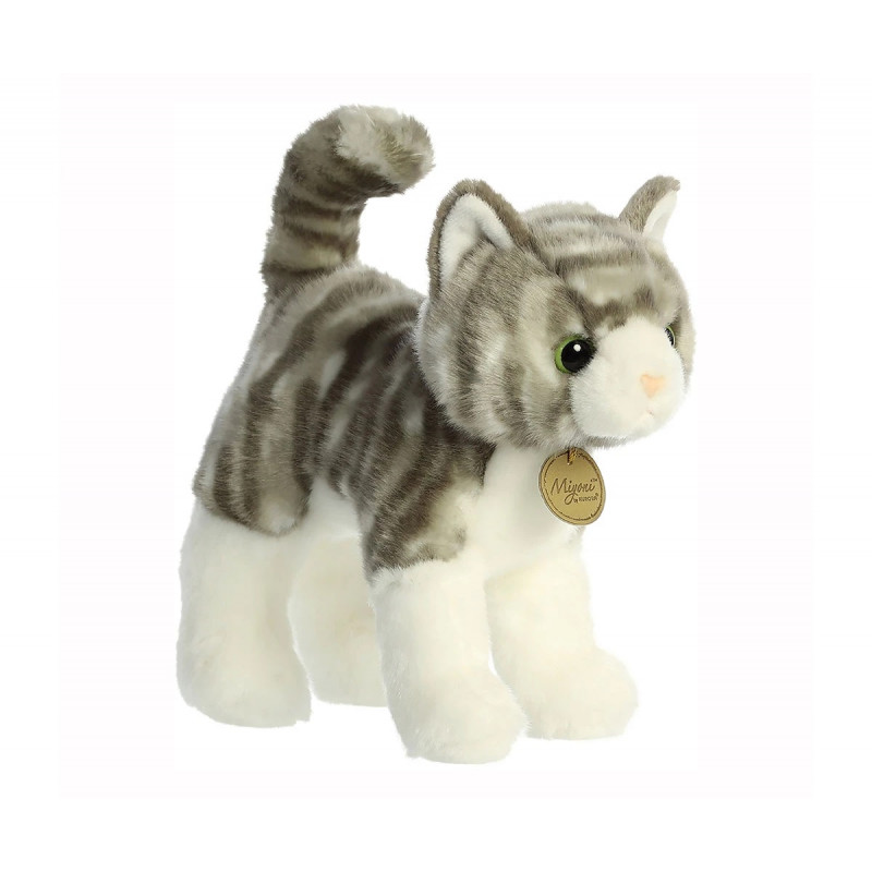 Плюшено коте със сиви ивици