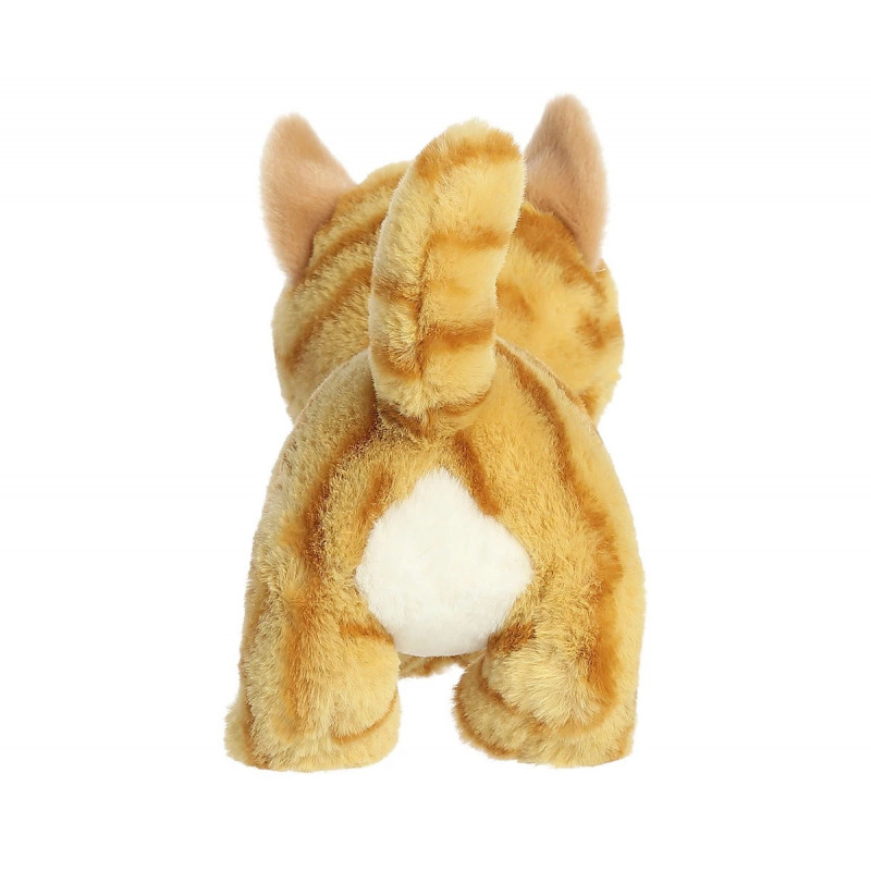 Плюшено коте на ивици Aurora Eco, оранжево, 15 см