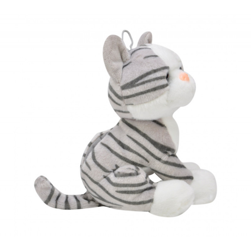 Плюшено коте Мими, сиво, 25 см