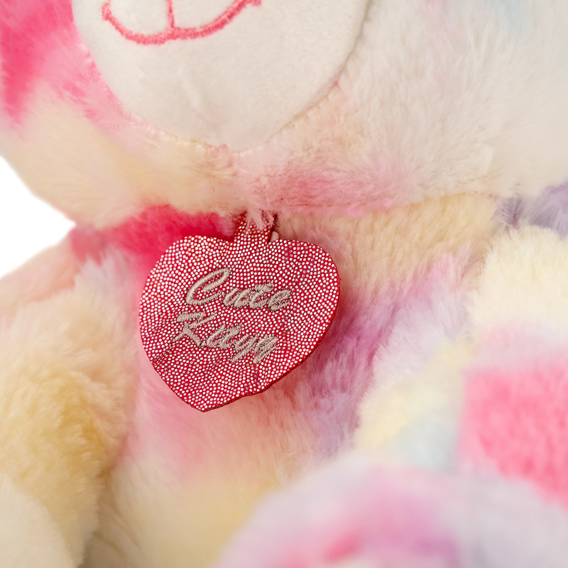 Плюшена коте-еднорог със сини очи