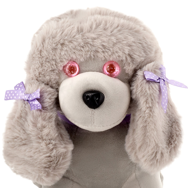 Плюшено куче пудел в сиво