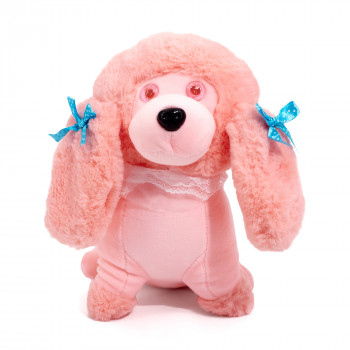 Плюшено куче пудел в розово