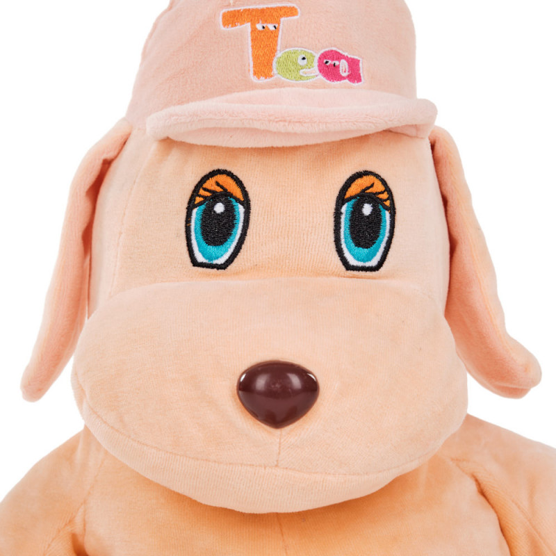 Плюшено куче с шапка, оранжево, 60 см