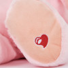 Плюшено куче с шапка, розово, 60 см