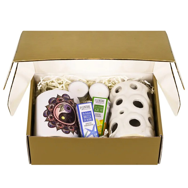 Комплект с аромалампа, чаша Мандала ,2 ароматни масла и 2 чаени свещи