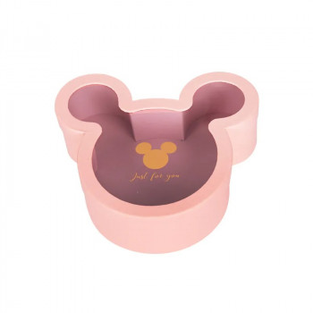 Подаръчна кутия с прозрачен капак в розово