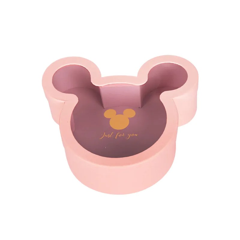 Подаръчна кутия с прозрачен капак в розово