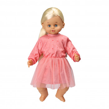 Говореща кукла с розова рокля, 45 см