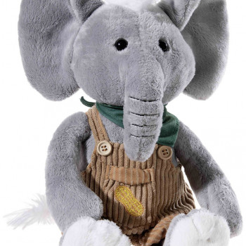 Плюшена играчка Слонче с гащеризон, 35 см.
