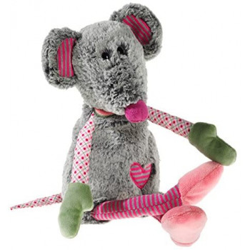 Мека играчка Мишле, сива, 38 см