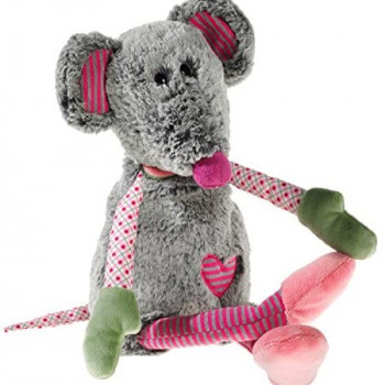 Плюшено мишле, сиво, 38 см