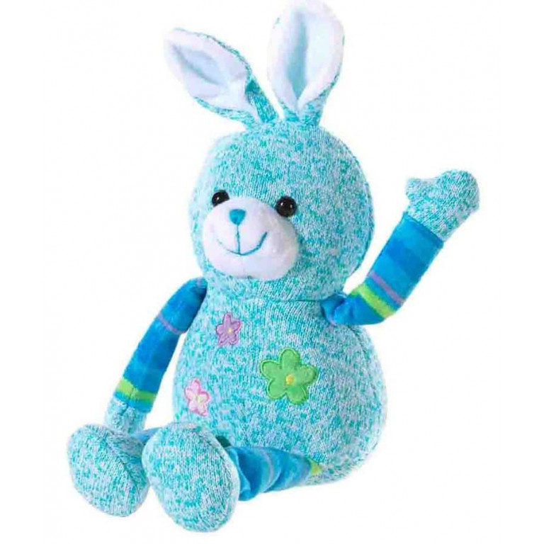 Зайче, с бродирани цветя, 30 см.