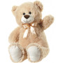 Плюшено мече с панделка, бежаво, 60 см