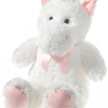 Плюшен еднорог, бял, 60 см