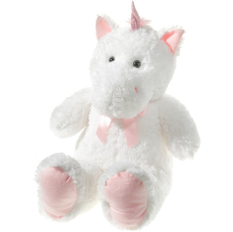 Плюшен еднорог, бял, 60 см