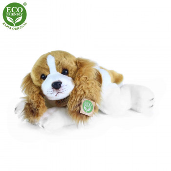 Плюшено Куче Кавалер Кинг Чарлз Шпаньол, лежащо, 30 см.