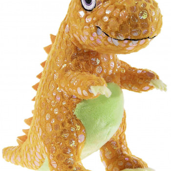 Плюшен динозавър Т-рекс, жълт, 25 см