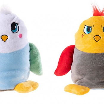 Плюшено пиленце Ева с две лица, 15 см