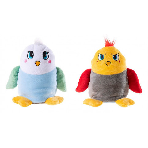 Плюшено пиленце Ева с две лица, 15 см