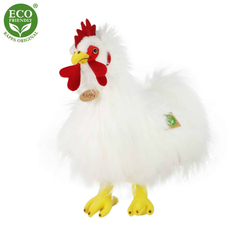 Плюшена играчка Бял петел, 33 см.