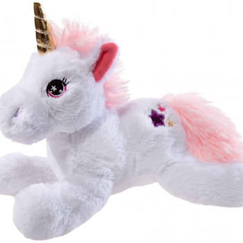 Плюшена играчка Бял еднорог, 30 см.
