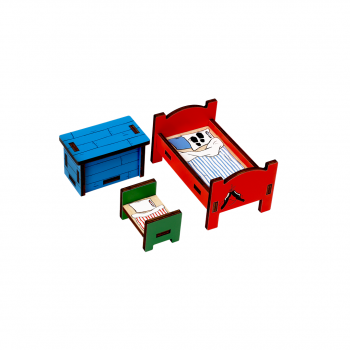 Дървено обзавеждане - Спалня на Пипи и Г-н Нилсон за къща Вила Вилекула