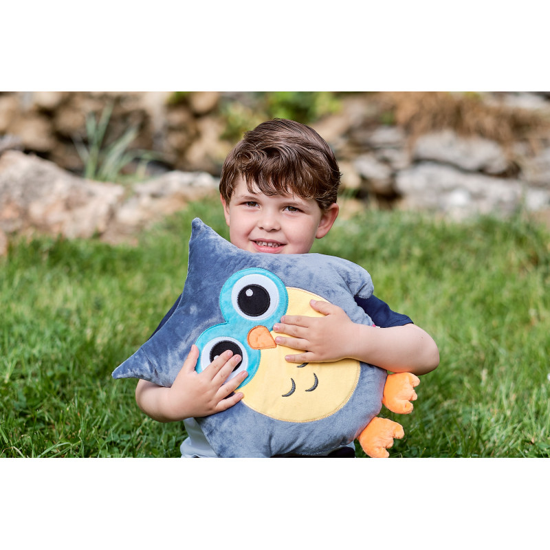 Плюшена възглавница бухал, 35 см 