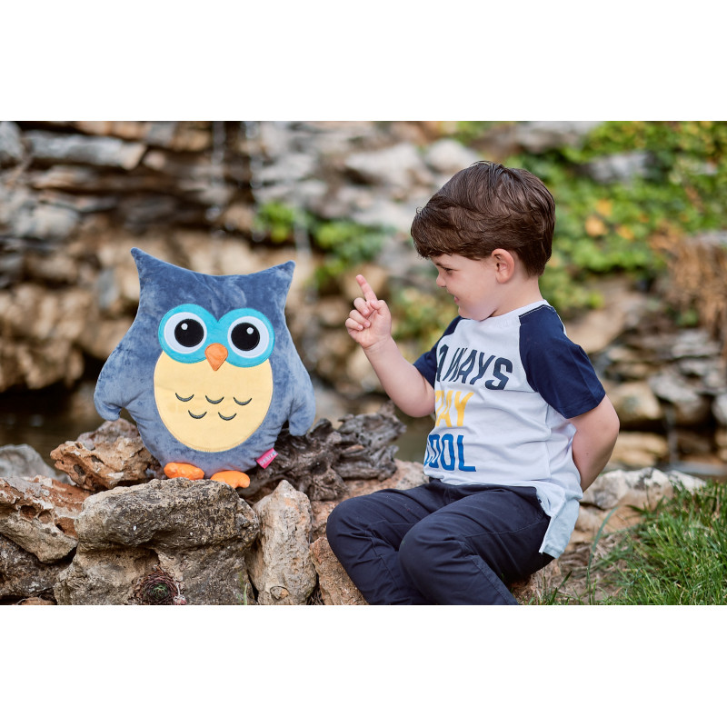 Плюшена възглавница бухал, 35 см 