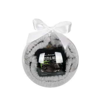 Подаръчен комплект за спа с органичен сапун "Бамбуков въглен" в ПВЦ топка