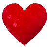 Плюшено сърце, червено, 100 см