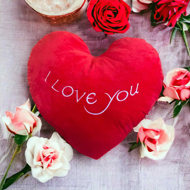 Плюшено сърце I love you, 36 см