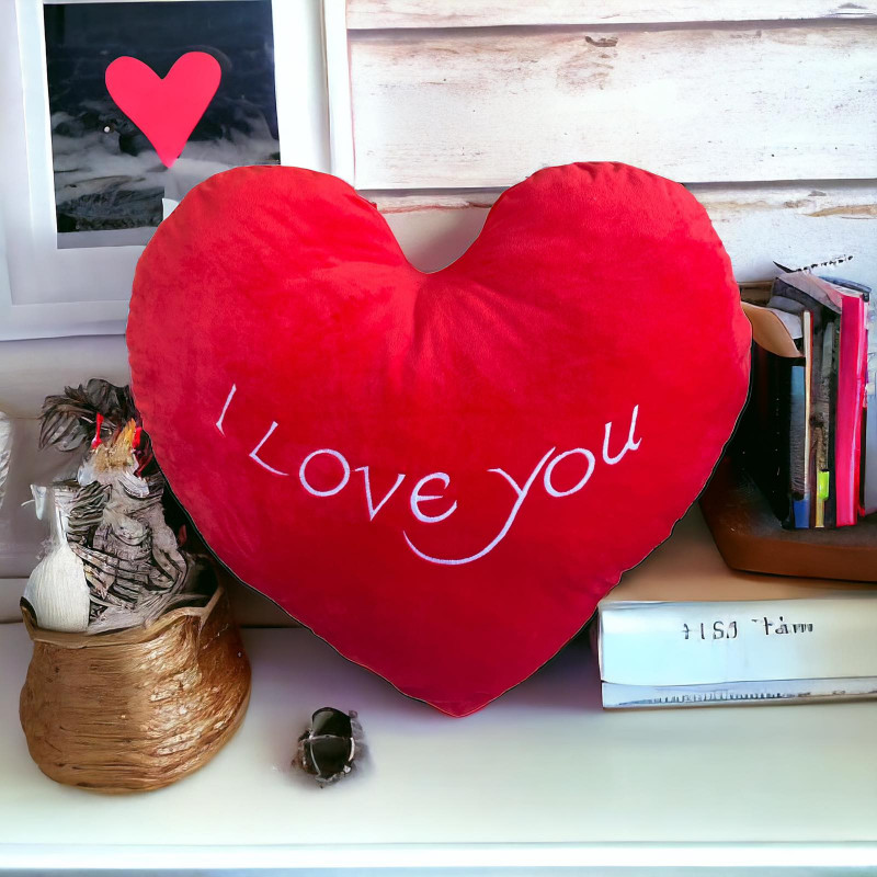 Плюшено сърце I Love you, 45 см