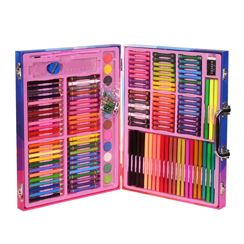 Комплект за рисуване и оцветяване в куфарче - 158 части